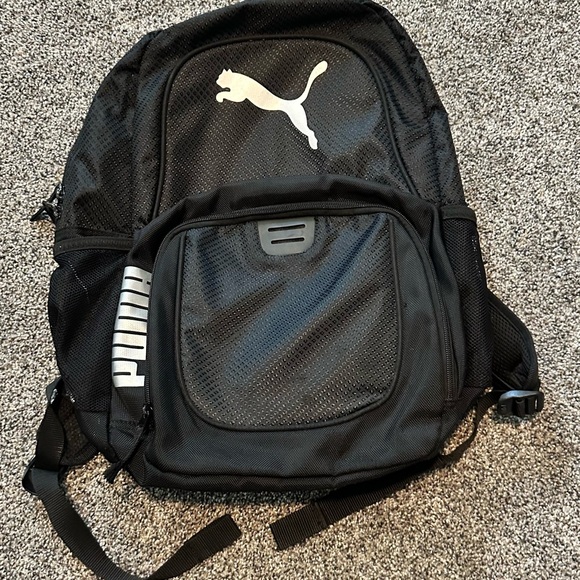 Puma Black and Silver Backpack - Picture 1 of 5